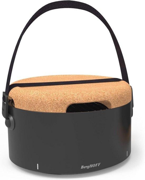 Markenlos Draagbare Houtskoolgrill voor de Tuin en Camping - Tabletop Model - Zwart of Wit