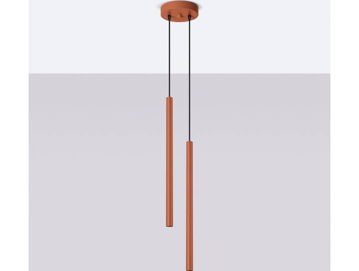 Lampe suspendue PASTELO 2 rouge ocre 2xG9 8W acier 104x15x15cm Sollux Lighting
