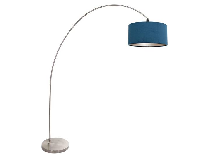 Lampadaire - acier - Solva - métal textile - lampe arquée - E27 - 3914ST - Mexlite