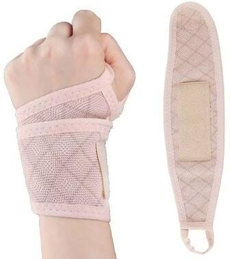 Uplifted Finds Elastic Sports Wrist Bandage And Pressure Strap d Pink