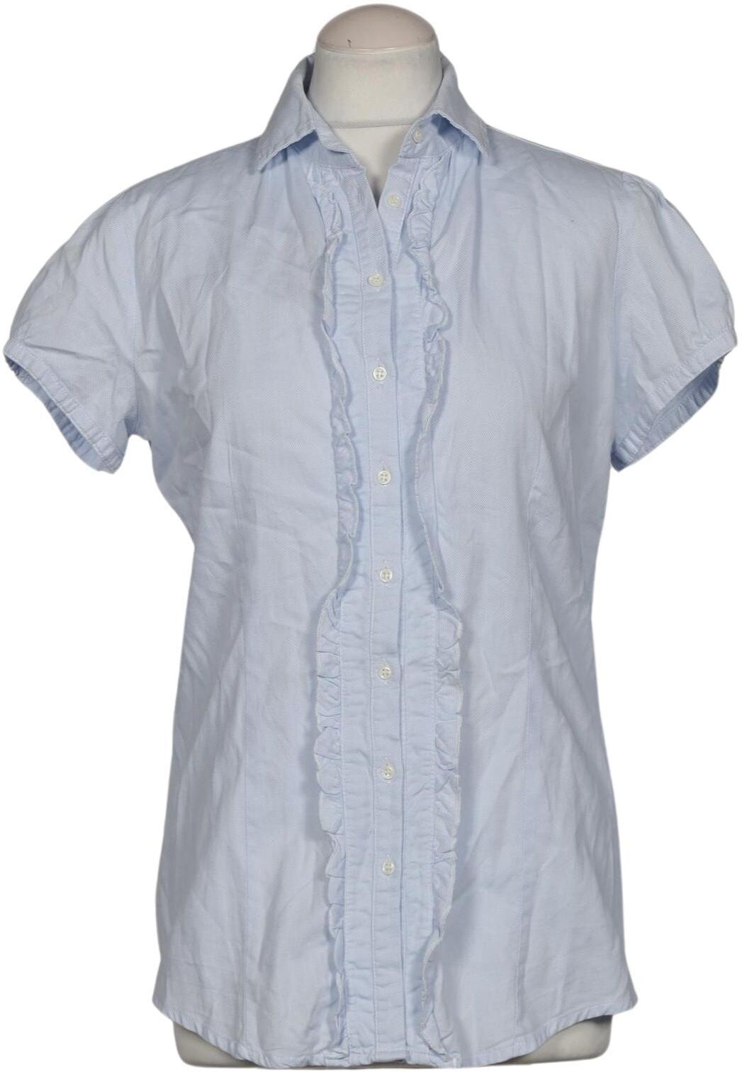 SEM PER LEI Damen Bluse, Hellblau, Gr. EU 38, Baumwolle - Second Hand