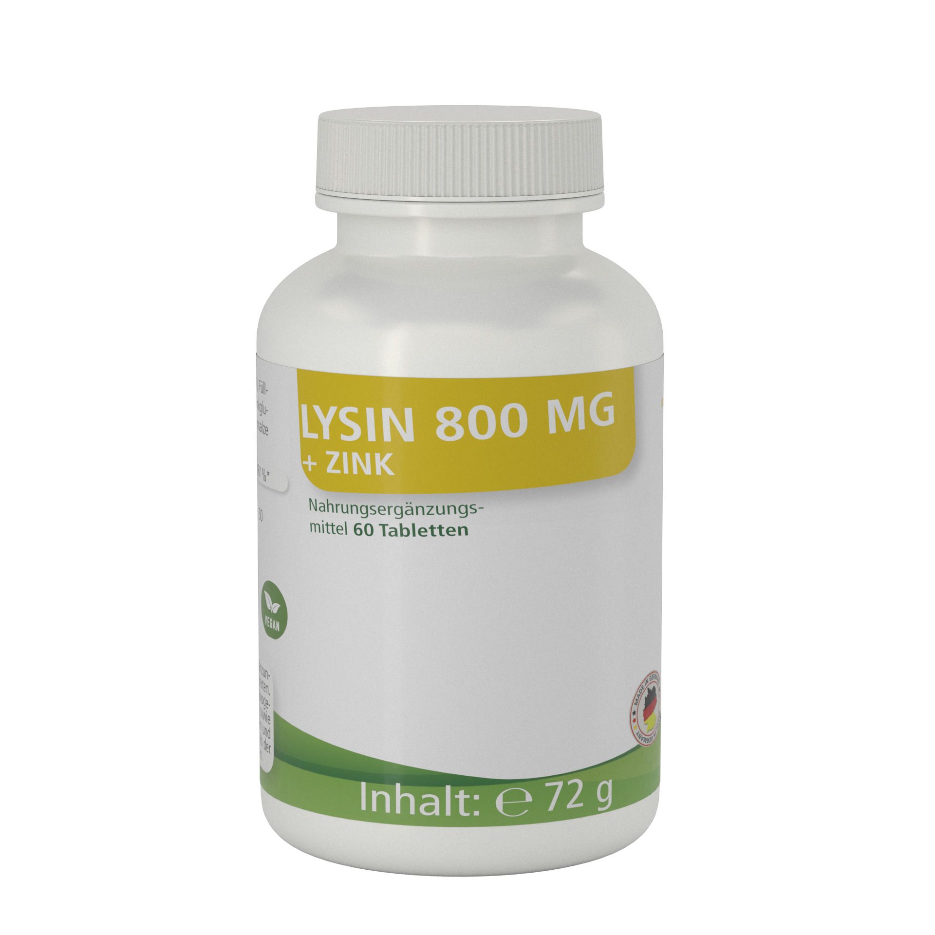Lysin 800 mg+Zink Tabletten 60 St Kapseln