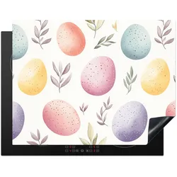HERDABDECKPLATTE Eier - Bunt - Muster Induktionsmatte 77x59 cm