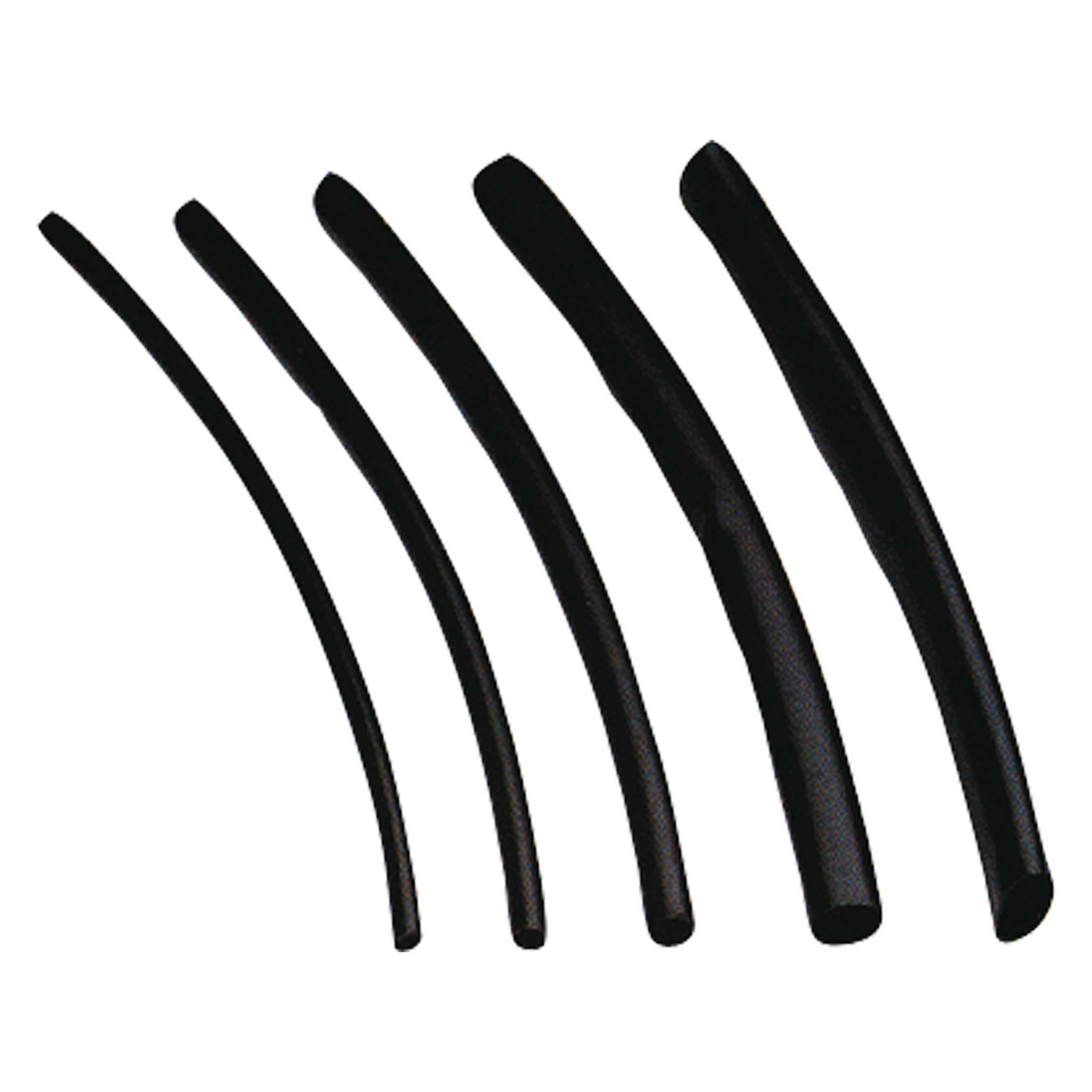 Muldental schrumpfschlauch 2,4mm / 1lfm schwarz (61521)
