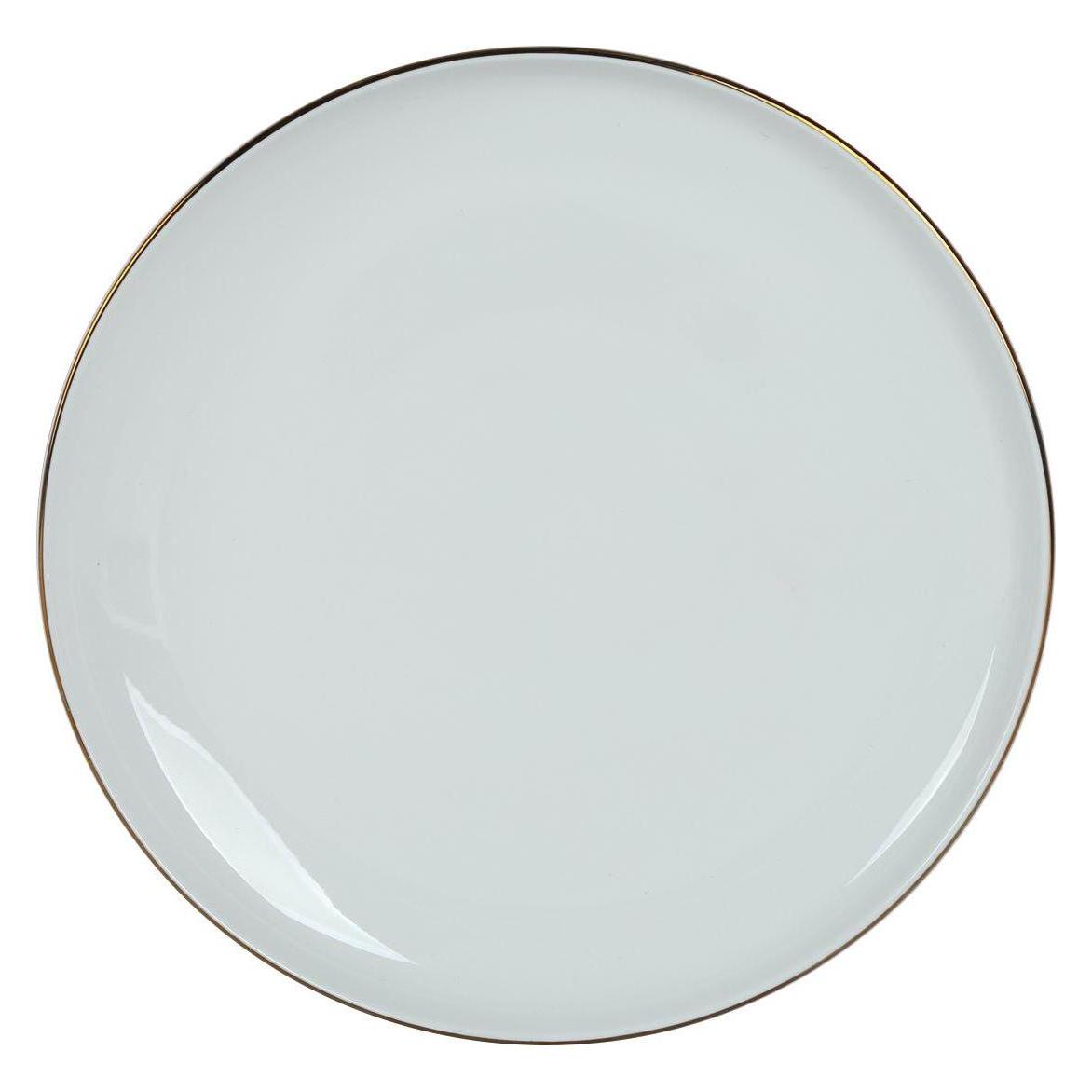 Domoletti Plate With Gold Rim White 26cm (46484447)