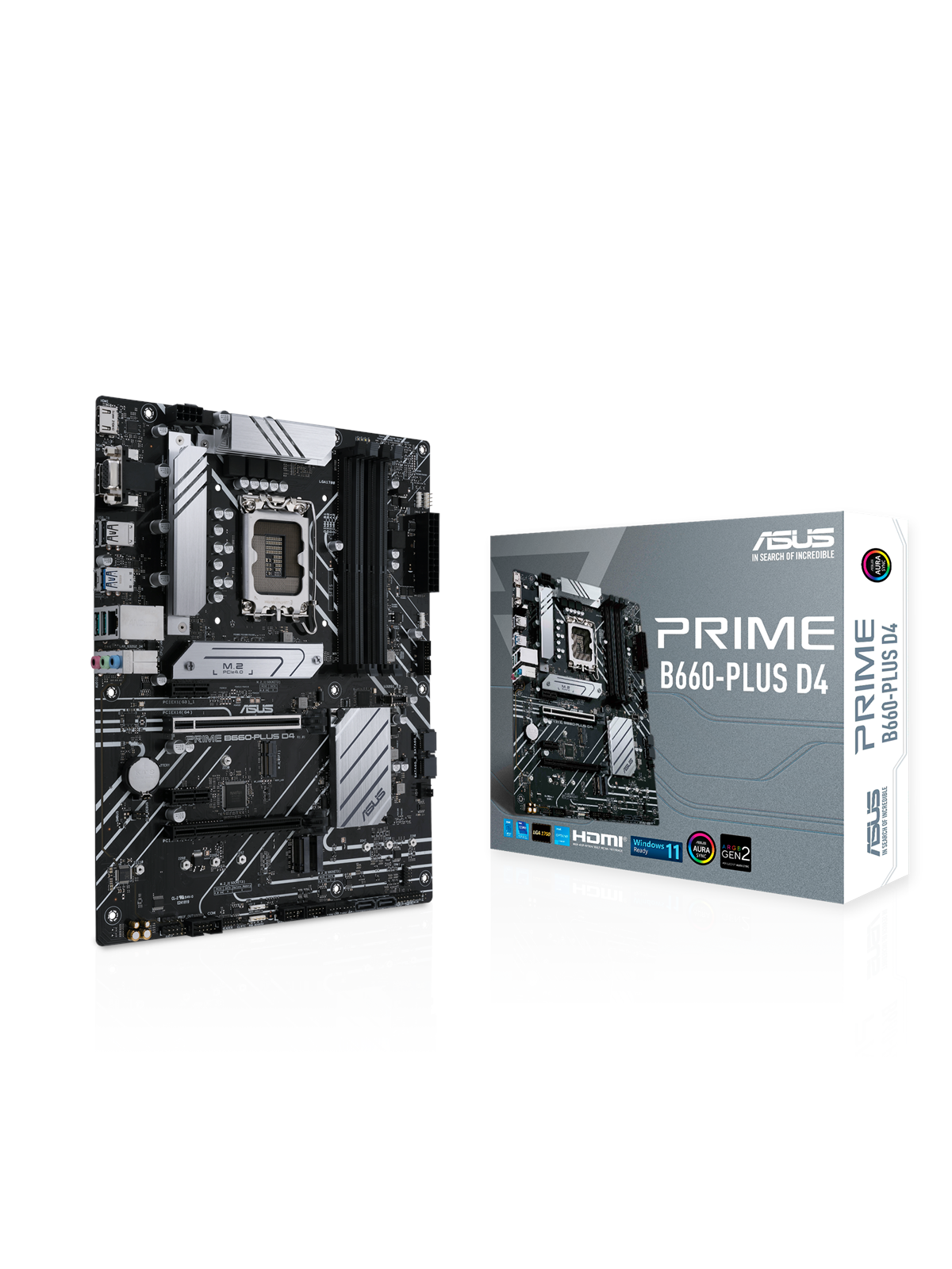 ASUS PRIME B660-PLUS D4 Mainboard - Intel B660 - Intel LGA1700 - DDR4 RAM - ATX