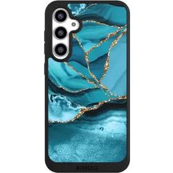 Nivocase Handyhülle für Samsung Galaxy S23 FE Hülle NIVOpure Case Schwarz Edelstein Glitzer Look Marmor (Samsung Galaxy S23 FE), Smartphone Hülle, Schwarz