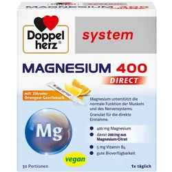 DOPPELHERZ Magnesium 400 DIRECT system Pellets 30 St