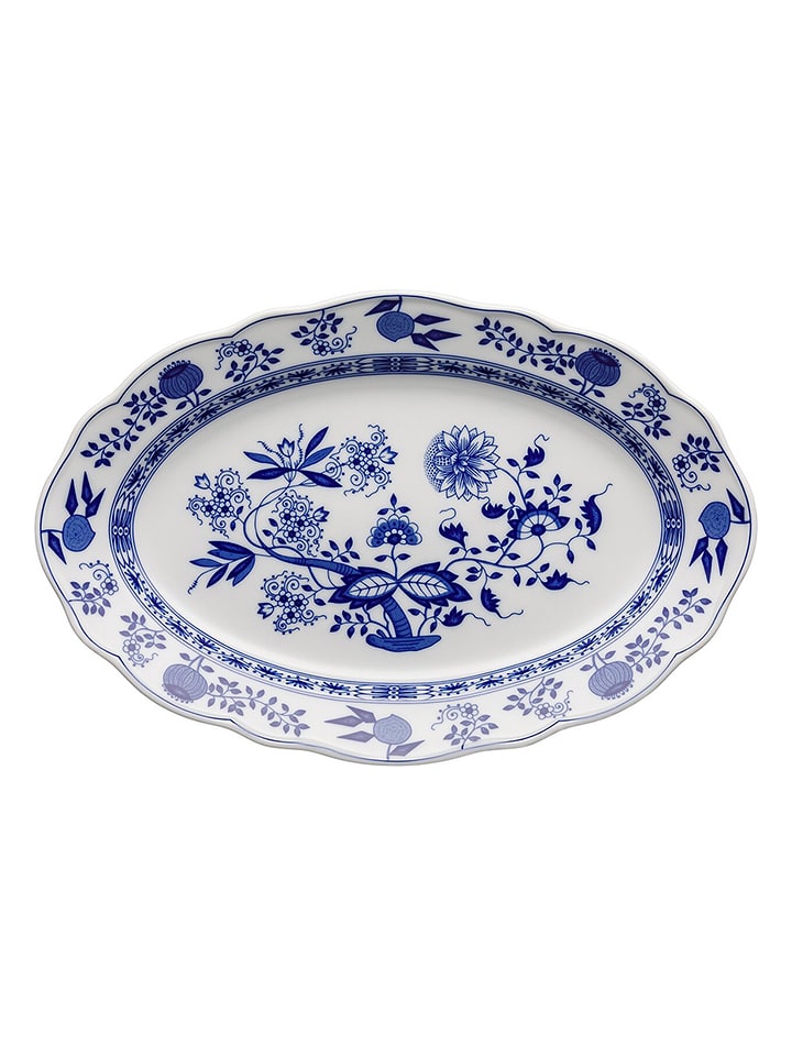 Hutschenreuther Servierplatte in Blau/ Weiß - Ø 35 cm - onesize