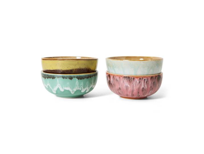 HKliving - 70's Schale, XS Bowls, Ø 8,3 cm, modernist (4er Set)