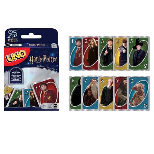 Mattel Games UNO Harry Potter kaartspel voor 2 tot 10 spelers, vanaf 7 jaar