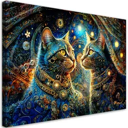 WANDBILD katze tiere abstraktion