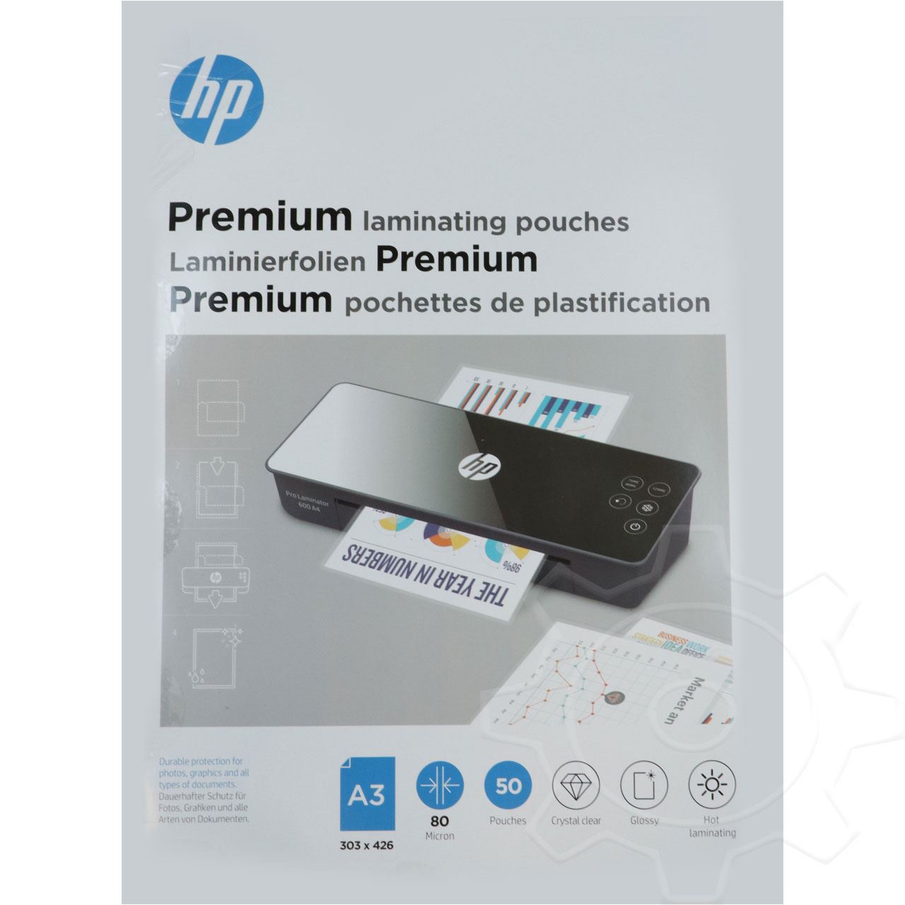 HP Premium Laminierfolien glänzend für A3 80 micron, 50 St.