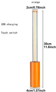 Uplifted Goods Modern Minimalist Breathing Effect Touch Desk Lamp For Ambient Lighting orange