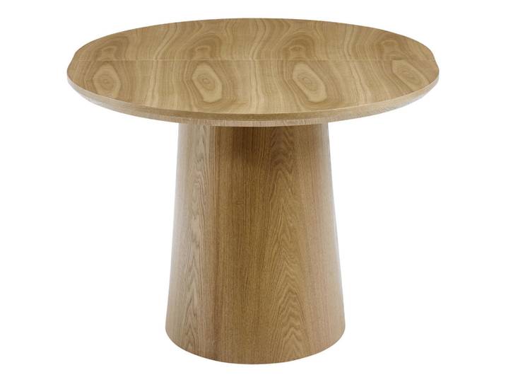 Livetastic Esstisch, Eiche, Holz, Esche, furniert, oval, zylindrisch, 200x100x160 cm, ausziehbar, Esszimmer, Tische, Esstische, Baumkantentische