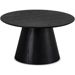 Couchtisch Oganto Ø80 cm in Eiche Schwarz - FSC-zertifiziert