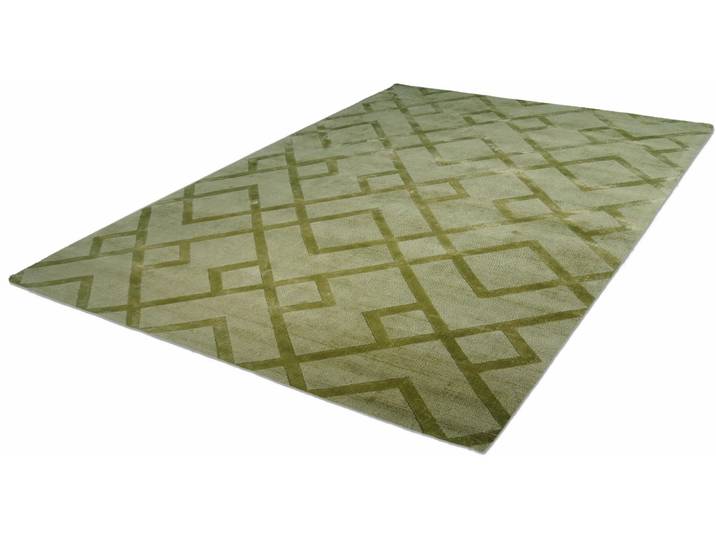 Teppich KAYOOM Luxury 310 Gr. 2, grau (graugrün), B:80cm H:13mm L:150cm, Viskose, Teppiche, Teppich, Wohnzimmer