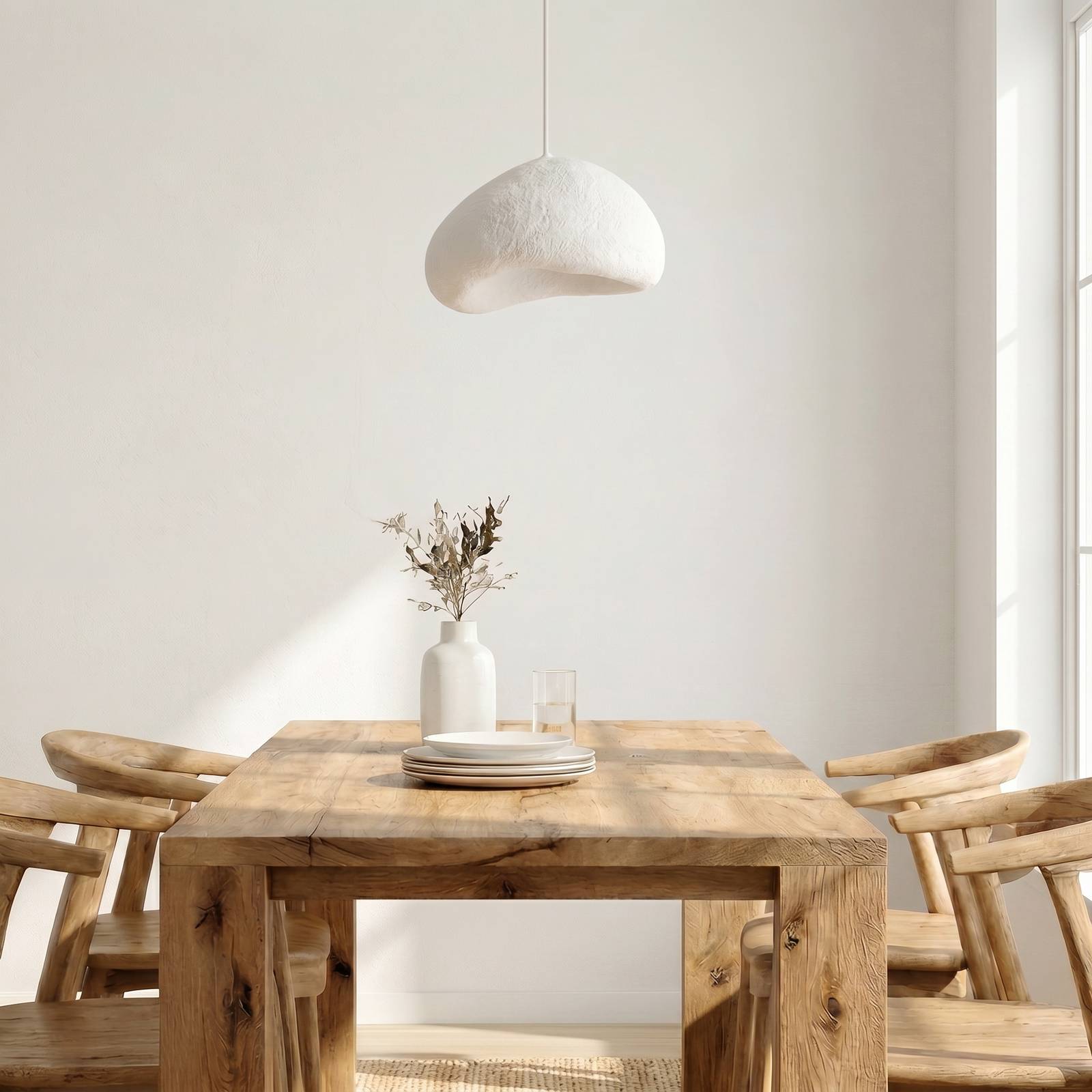 Hängelampe Loval Opviq, dimmbar, weiß / opal, für Wohn- / Esszimmer, Kunststoff, Modern, Pendelleuchte