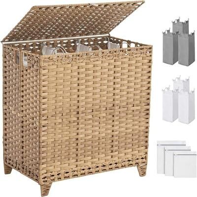 NO "Laundry Hamper with Lid, 190L Large Laundry - 25.98""L x 15.75""W x 28.55""H"