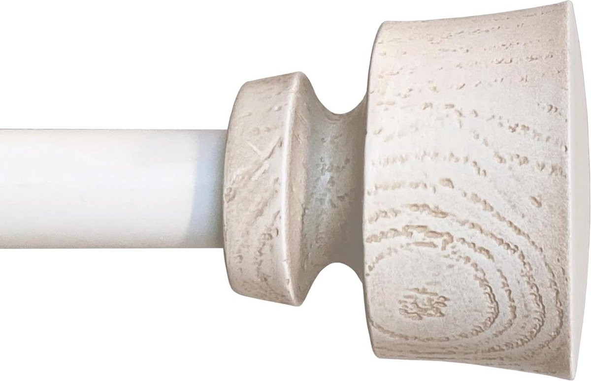 Gordijnroede Set Antiek Wit - Verstelbare Telescopische Roede voor Raambekleding - Lengte: 217-300 cm