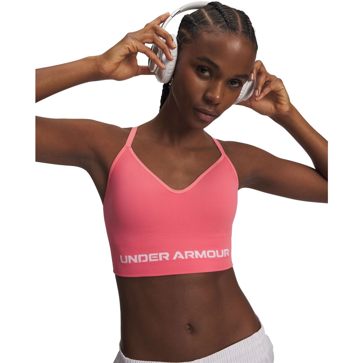 Under Armour Vanish Seamless Low Bra pink white (600) XS 1384417-600-XS