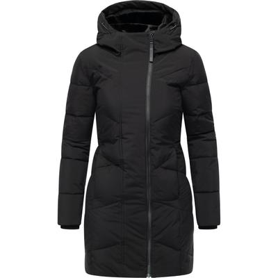 Steppmantel RAGWEAR "Pevilla YOUMODO", Damen, Gr. 4XL (48), schwarz, Obermaterial: 100% Polyester. Innenfutter: 100% Polyester. Wattierung: 100% Polyester, tailliert Po-bedeckend, eng Strickbündchen, Mäntel Steppmantel, Wasserdichter Damen Winter...