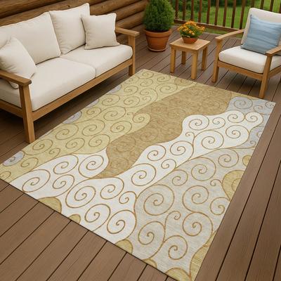 Addison Rugs Machine Washable Indoor/ Outdoor Swirly Chantille Rug