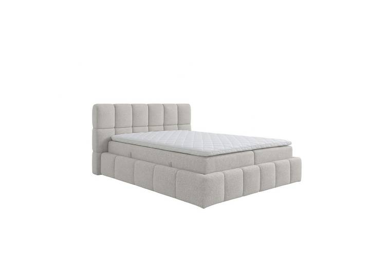 Labett Boxspringbett Aura mit Topper und Bettkasten, Taupe, H3 Bonell, 140x200 cm, H3, 140x200 cm, Schlafzimmer, Betten, Boxspringbetten