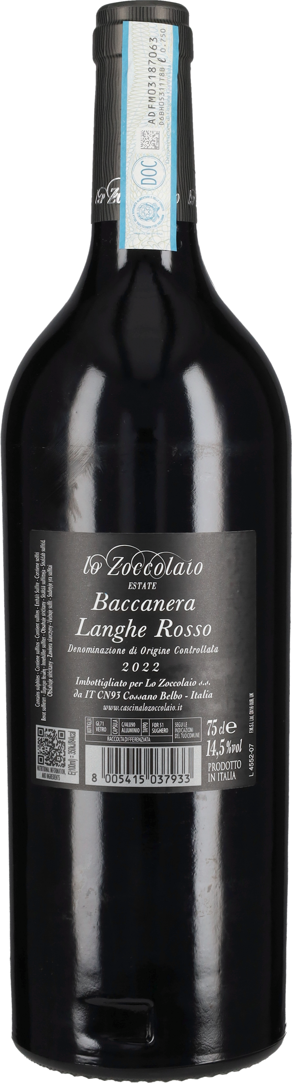 Langhe Rosso 'Baccanera' Lo Zoccolaio 2022