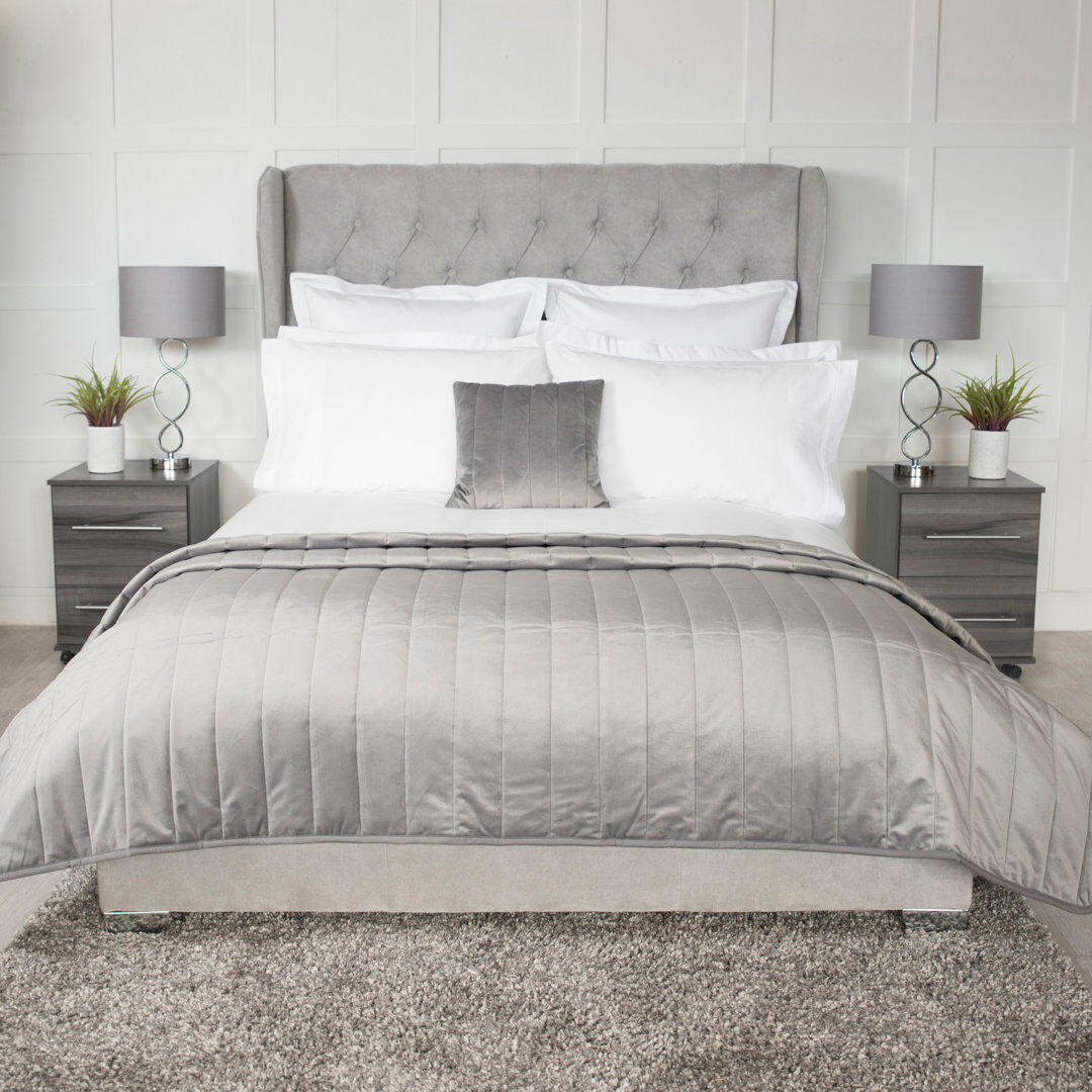 Belledorm Verona Blanket with Fringe Gray 150cm W X 200cm L