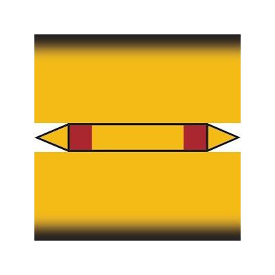 Rohrleitungskennzeichnung zum Selbstbeschriften, Gruppe 4 Folie, 26 x 187 mm, Bogen = 5 Stk - 187x26 mm Folie selbstklebend