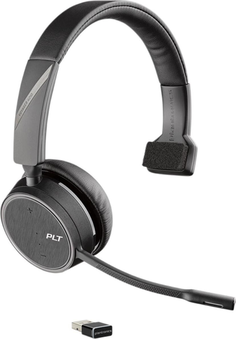 HP Poly Plantronics Voyager 4210 Bluetooth-hoofdtelefoon met USB-A-aansluiting