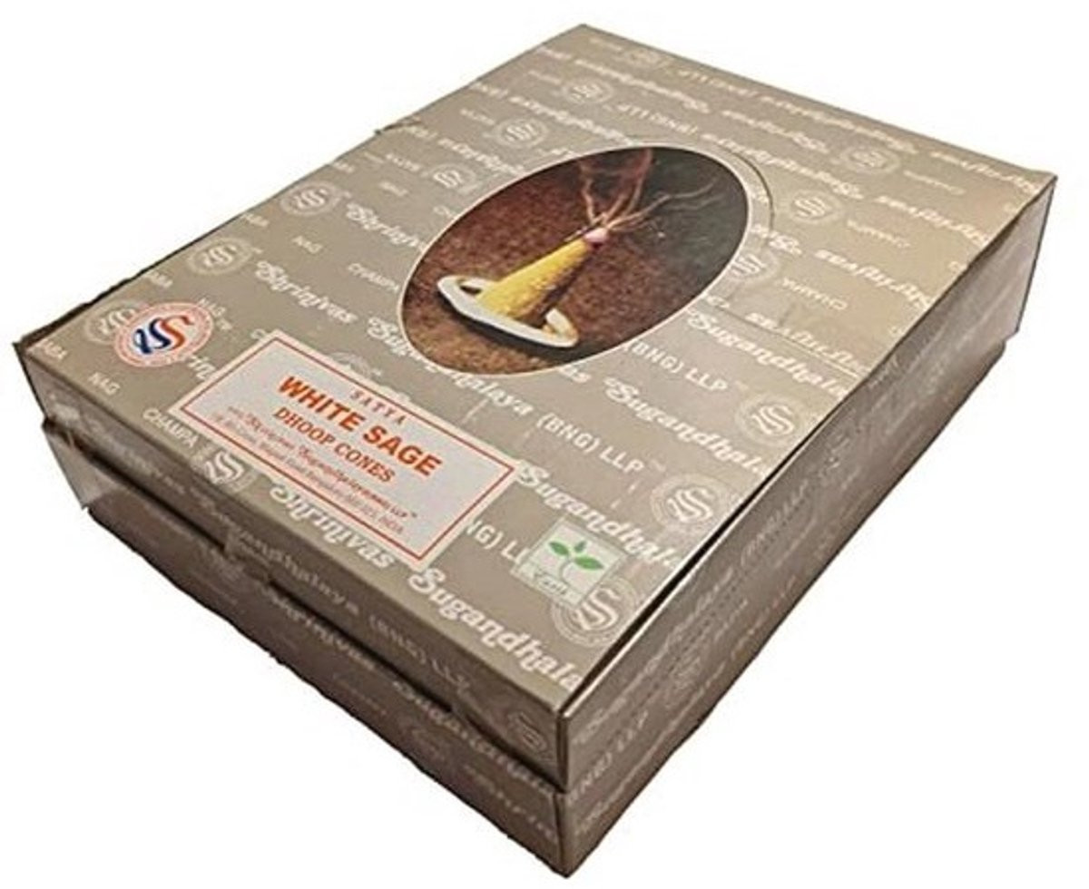 Witte Salie Wierook Kegels - 12 stuks