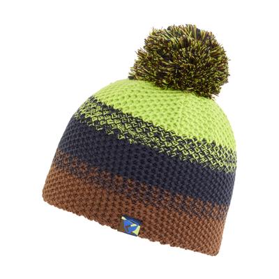 Strickmütze ZIENER "ISHI-Z JUNIOR", Jungen, bunt (schwarz chestnut), Materialmix, Mützen Strickmütze, warm, weiches Fleecefutter, reflektierende Elemente