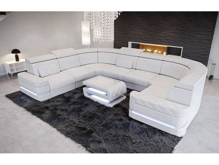 Leder Couch Positano U-Form