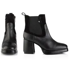 STRANDFEIN Stiefelette echt Leder Reißverschluss innen Blockabsatz ca. 7,5cm