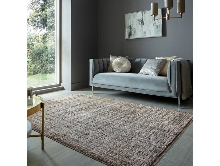Kurzflorteppich Lattice Abstract Beige 120 x 160cm Polyester