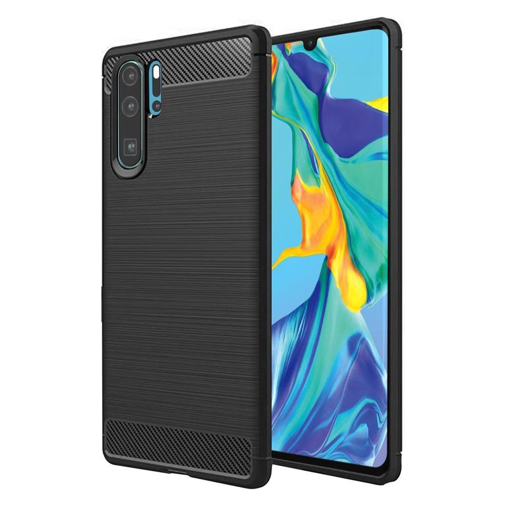 Techsuit - Carbon Silicone - Huawei P30 Pro / P30 Pro New Edition - Black (Huawei P30 Pro, Huawei P30 Pro New Edition) (56337231)