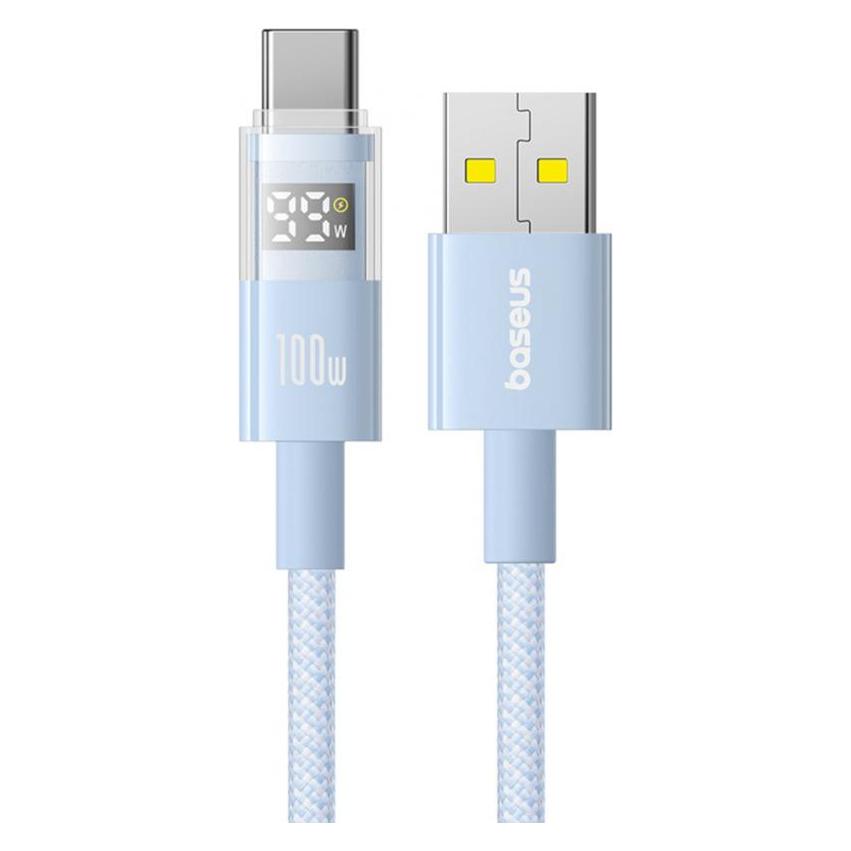 Baseus USB-A to USB-C Cable Display 2, 100W, 5A, 2m, Blue (2 m, USB 2.0, 100 W) (P10382701311-01)