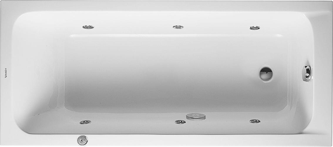 Duravit Whirlwanne D-Code 160x70cm, EB-Version, 1 RS, we., J Proj.