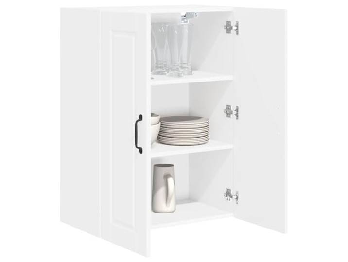 KTHLBRH Wandschrank PORTO weiß 60 x 31 x 80 cm Mehrschichtholz, 3 Einlegeböden, 2 Türen, Wandmontage, leicht zu reinigen