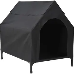 vidaXL Hundehütte Hellgrau Oxford-Gewebe Und Stahl (Hundehütte), Hundehütte