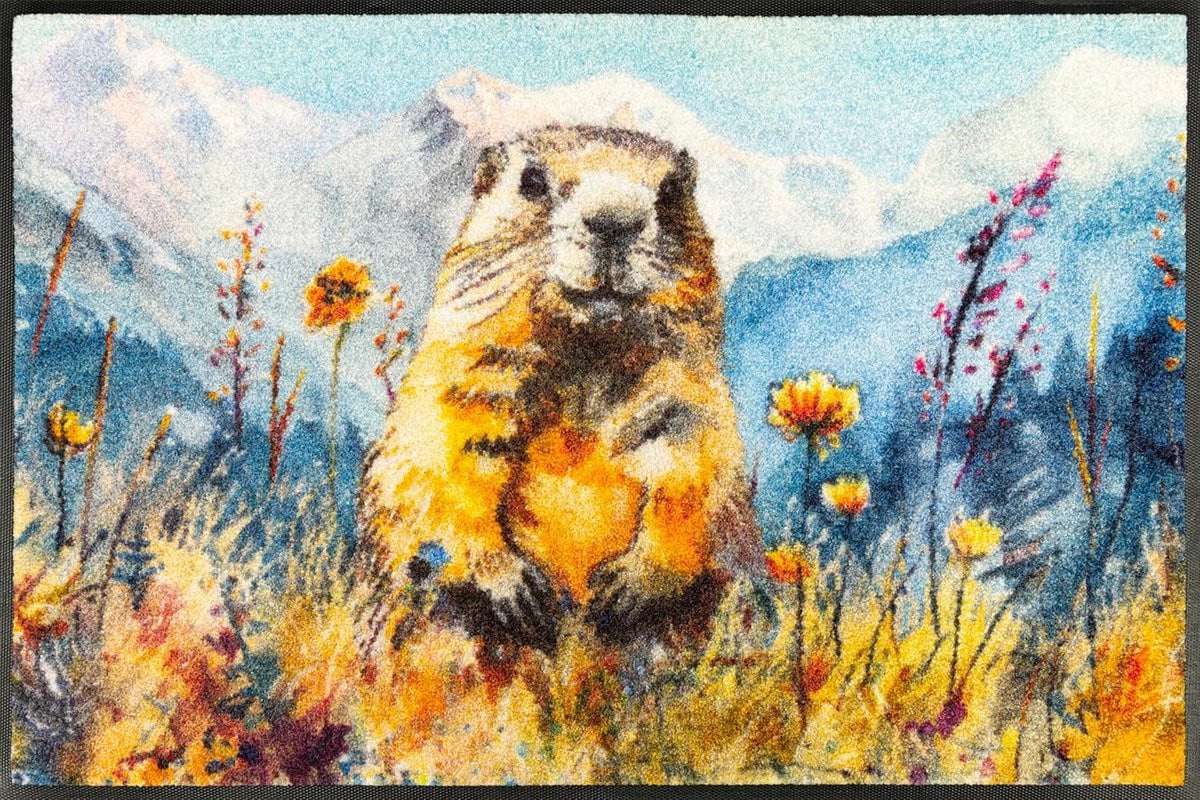 Wasbare grijze deurmat voor het opvangen van vuil, 50 x 75 cm