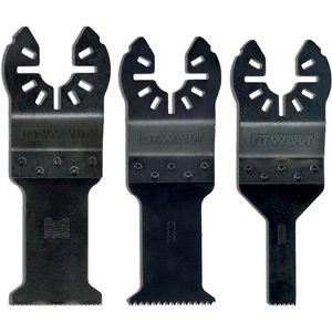 DeWalt Multifunktionswerkzeug-Zubehör DT20713-QZ, Multi Fit, für Holz, Metall, Kunststoff, 3-teilig