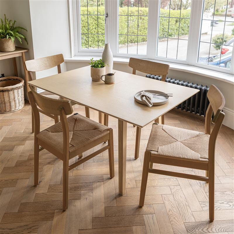 Bay Isle Home Tenaya 4 -Person Dining Set Pale Oak 4