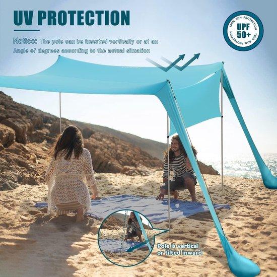 Portabler Sonnenschirm mit UV-Schutz UPF50+ und Aluminiumstangen