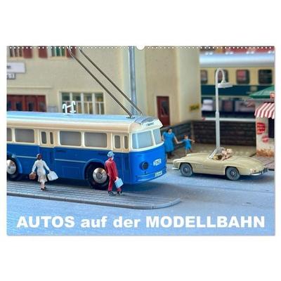 Autos auf der Modellbahn (Wandkalender 2027 DIN A2 quer), CALVENDO Monatskalender