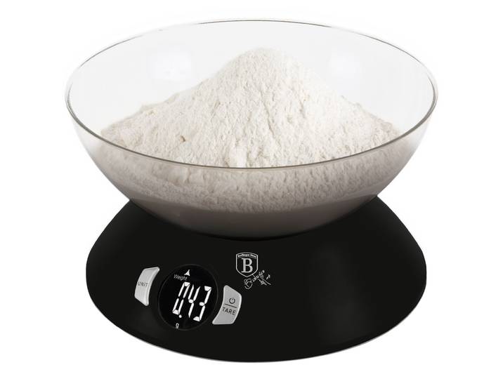 Küchenwaage mit Schüssel, Tara, bis 5kg