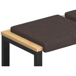 vidaXL Bankkissen 2 Stk. Stoff Dunkelbraun Tiefe 35 cm