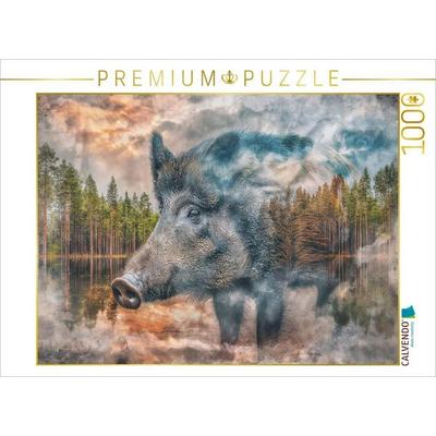 CALVENDO Puzzle Wildschwein | 1000 Teile Lege-Größe 64x48cm Foto-Puzzle für glückliche Stunden, Sonstige von , Calvendo Puzzle